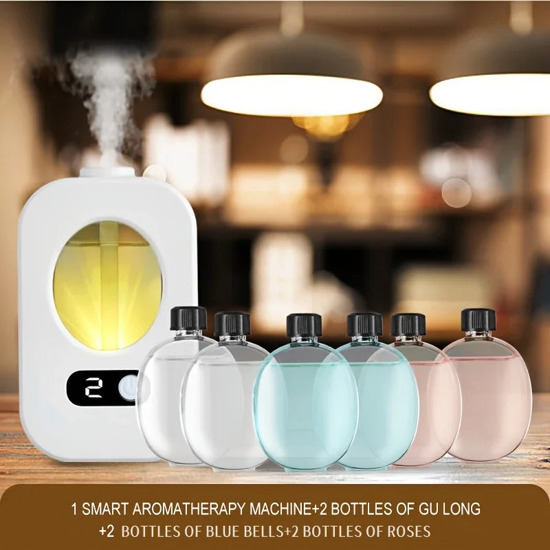 Rechargeable Timer-Controlled Aromatherapy Diffuser Multi-Fragrance Essential Oil Combo Air Freshener Odour Eliminator