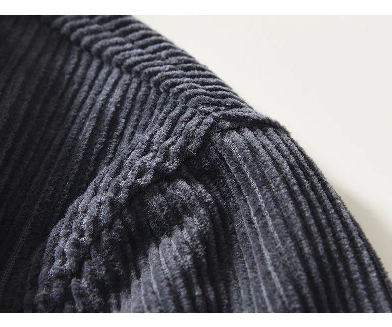 Autumn Casual Blazers for Men Daily Commute Suit Male Pure Cotton Corduroy Gray Single Breasted Suit Jackets Man Simle Coats