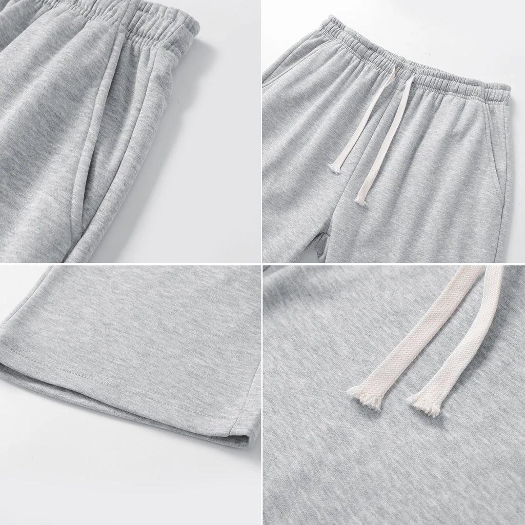 Men Fleece Lined Tracksuit 2‑Piece Set Henley Button Hoodie Sweatshirt Wide Leg Sweatpants Casual Warm Outfit 3 Colors Available