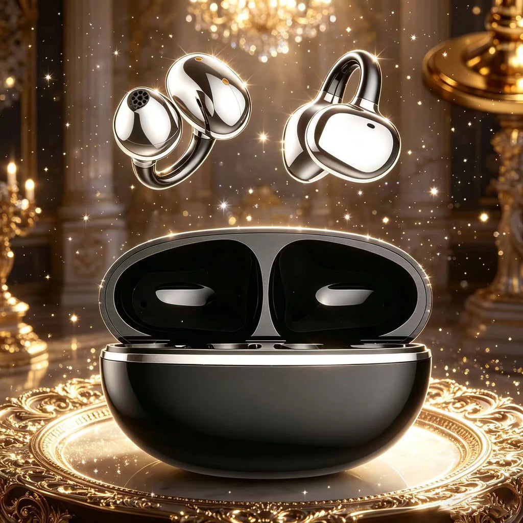 Open Ear OWS Clip Bluetooth Earphones Sport Wireless Headset Low Latency HiFi Touch Waterproof Long Battery Earbuds