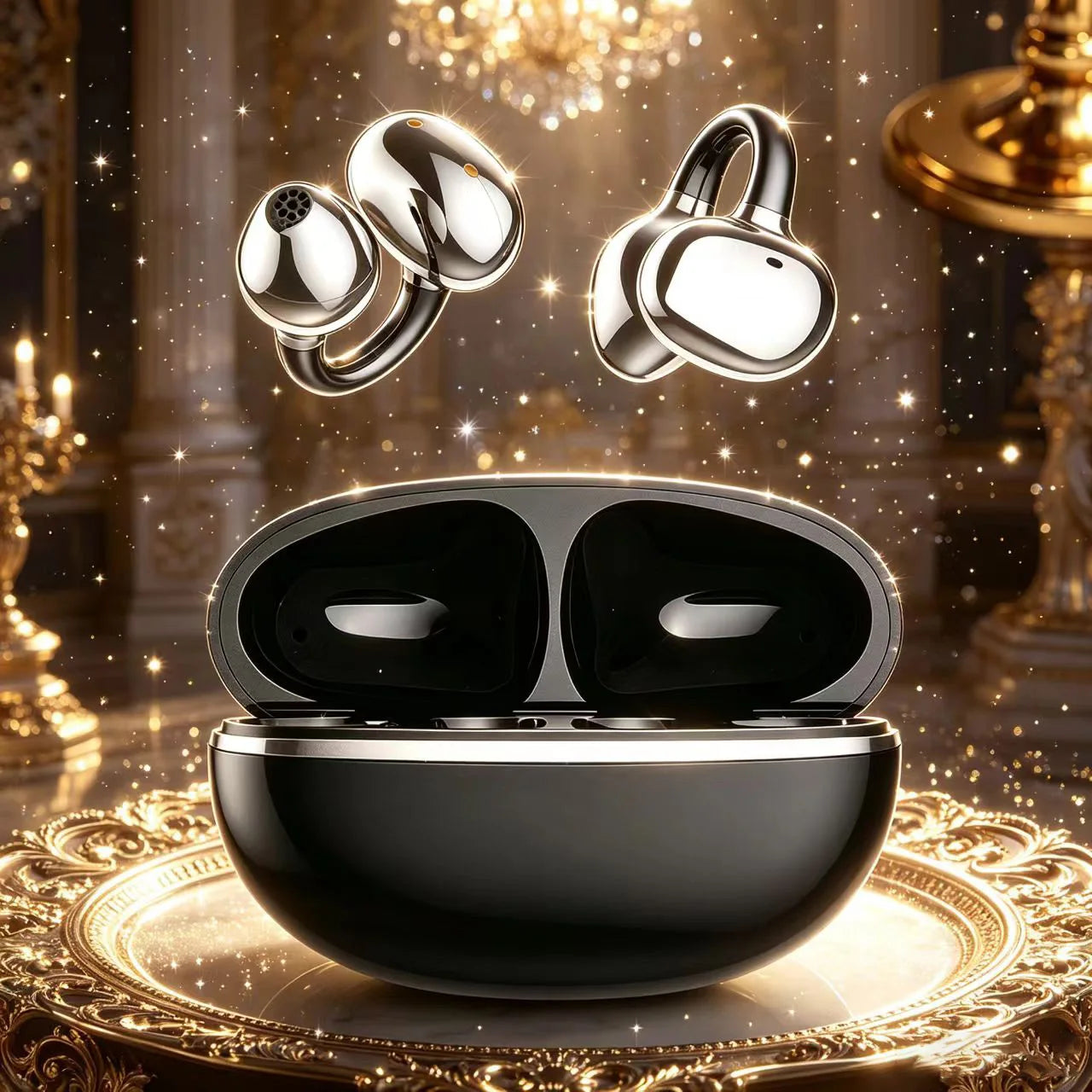 Open Ear OWS Clip Bluetooth Earphones Sport Wireless Headset Low Latency HiFi Touch Waterproof Long Battery Earbuds