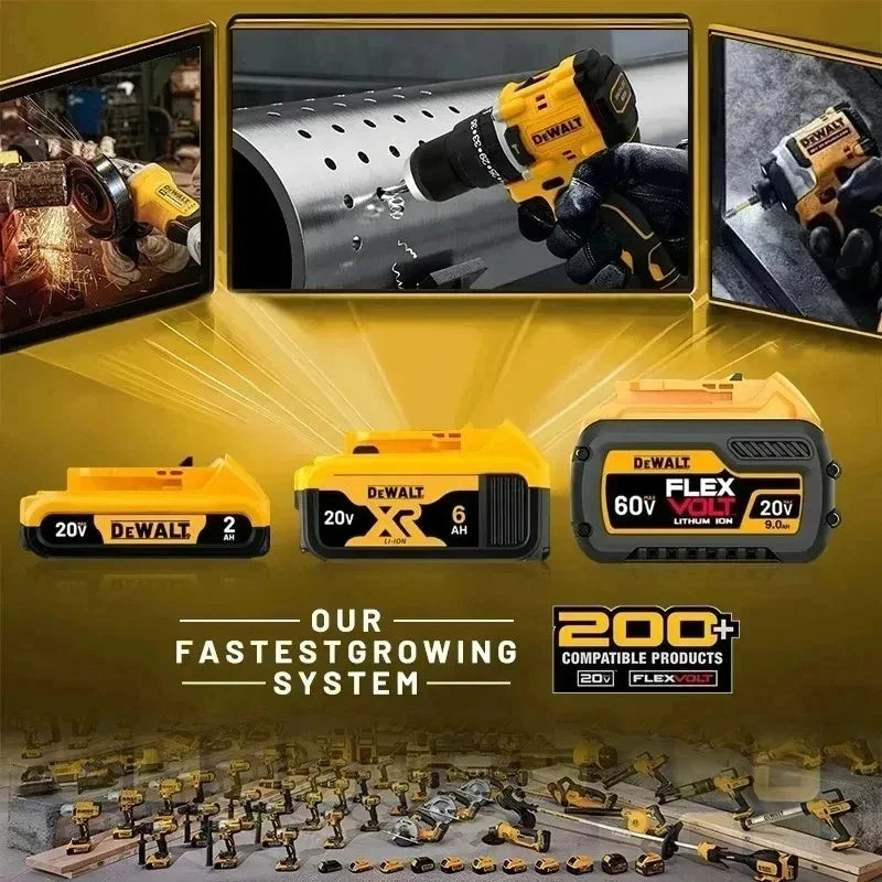 100% Genuine Dewalt 20V Battery, 2AH 5AH 6AH Rechargeable Lithium Ion Battery, Dewalt DCB200 Power Tool Replacement Battery