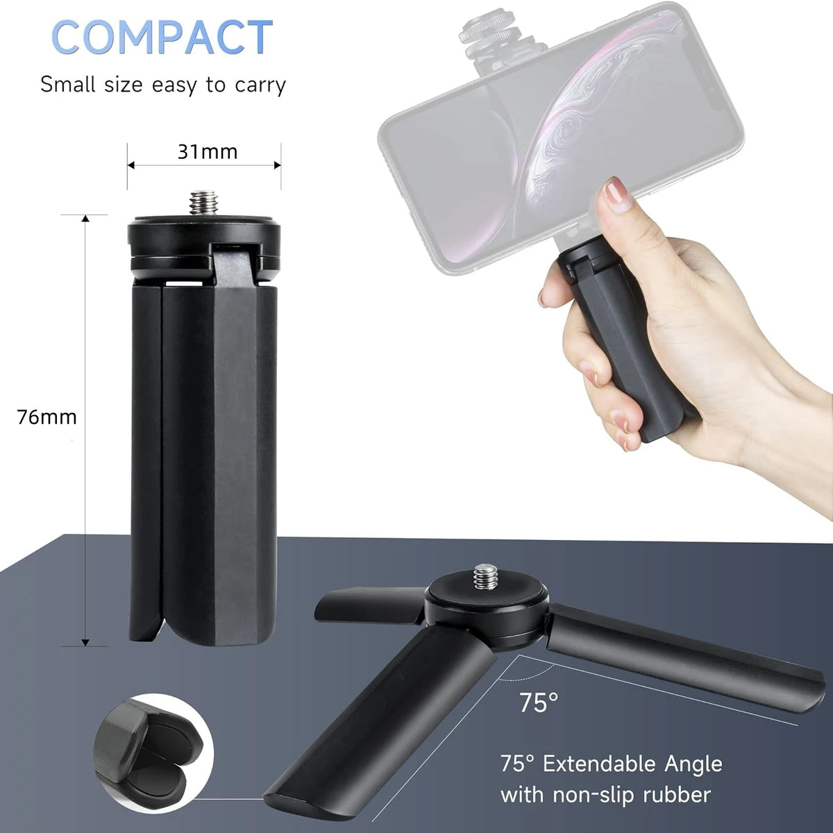 Mini Tripod Pocket Camera Desktop Stand Holder Selfie Sticks for DJI Osmo Pocket 3 / Pocket 2 Gimbal Accessories
