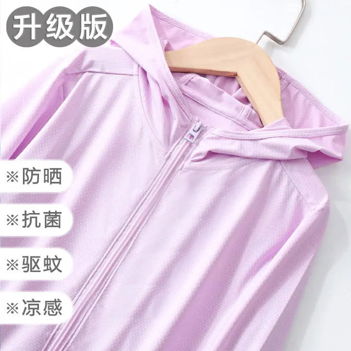 New Arrived Summer Children Girl Boy Sunscreen Clothing Kids Baby Top Coat Teenager 110-180 3-18 Year Students Jacket With Hat