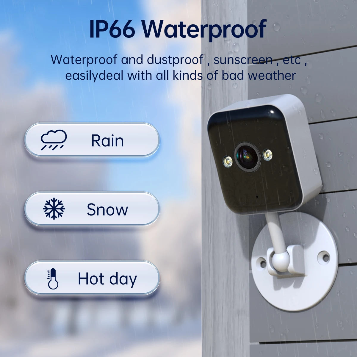 JOOAN 3MP Mini Wifi Camera Outdoor Motion Tracking Security IP Camera 1080P Color Night Waterproof Smart Home Baby Monitor