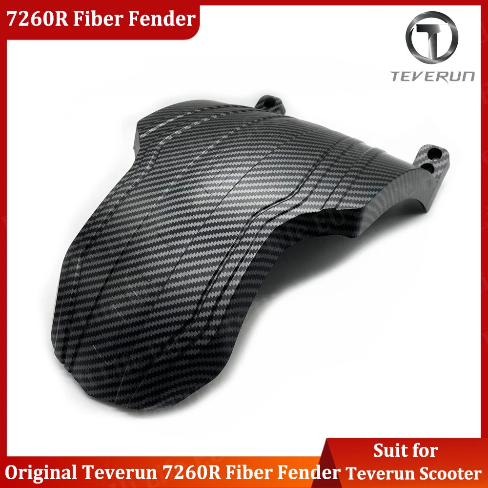 Original Teverun Fighter 7260R Carbon Fiber Pattern Mudguard for 13inch Teverun 7260R for Teverun 7260R Fenders E-Scooter Part