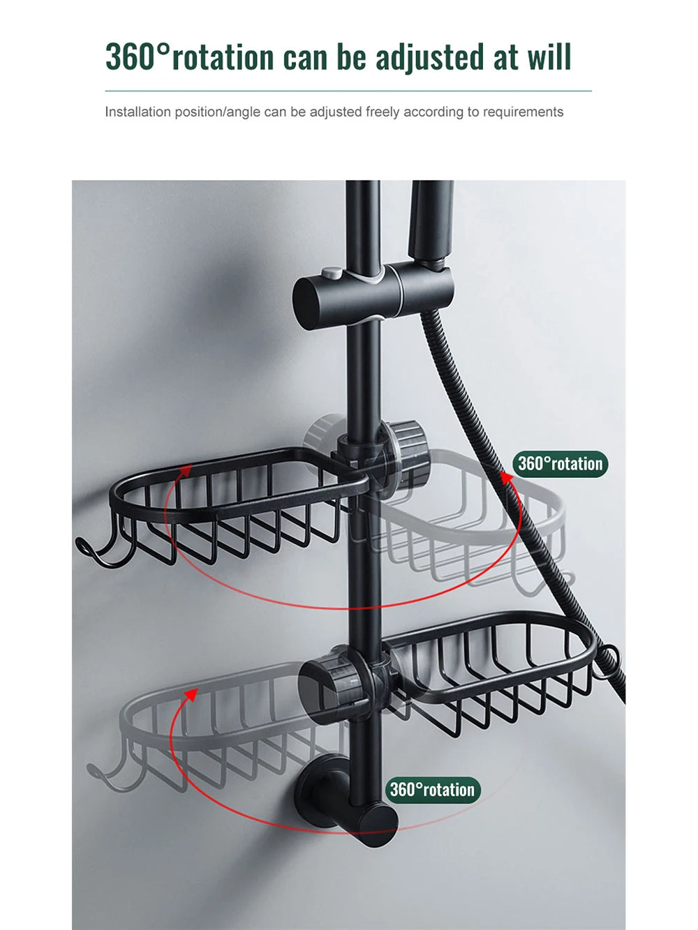 Bathroom Shower Rack Storage Rack Perforated Shower Storage Sponge Unidirectional Drainage Storage Rack Household And Household