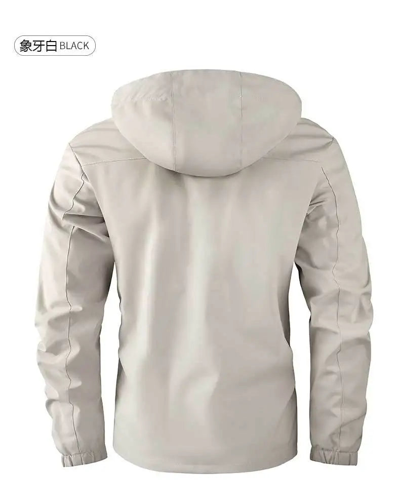 Men's Casual Jacket Parka Autumn/Winter Hooded Jacket Men's Coat Solid Color Outdoor Chic
