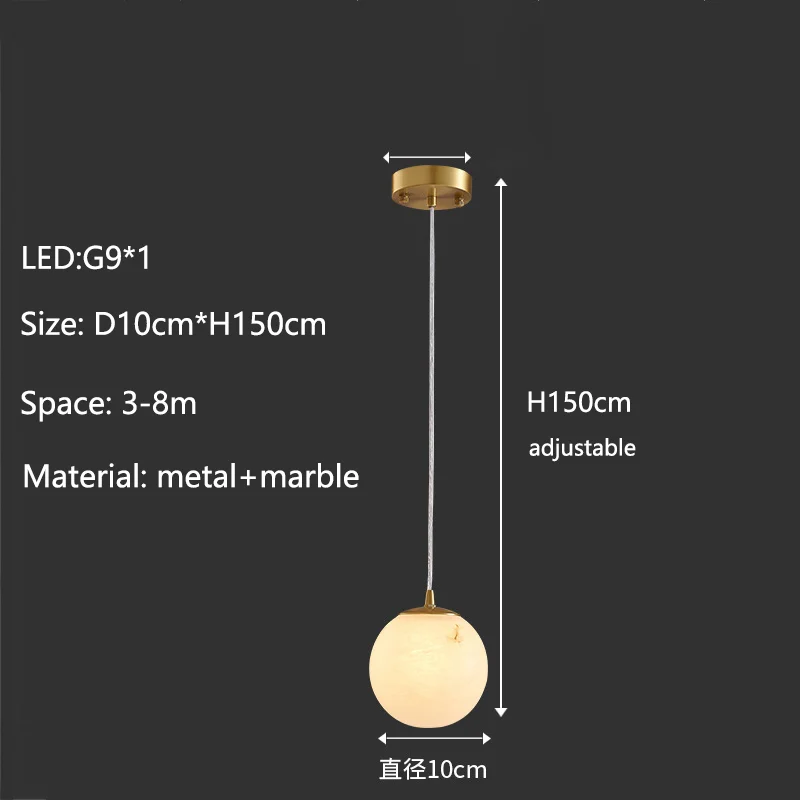 2026 New Modern Staircase Decor Lighting Luxury Marble Chandeliers Duplex Villa Loft Dining Room Hall Living Room Pendant Lights