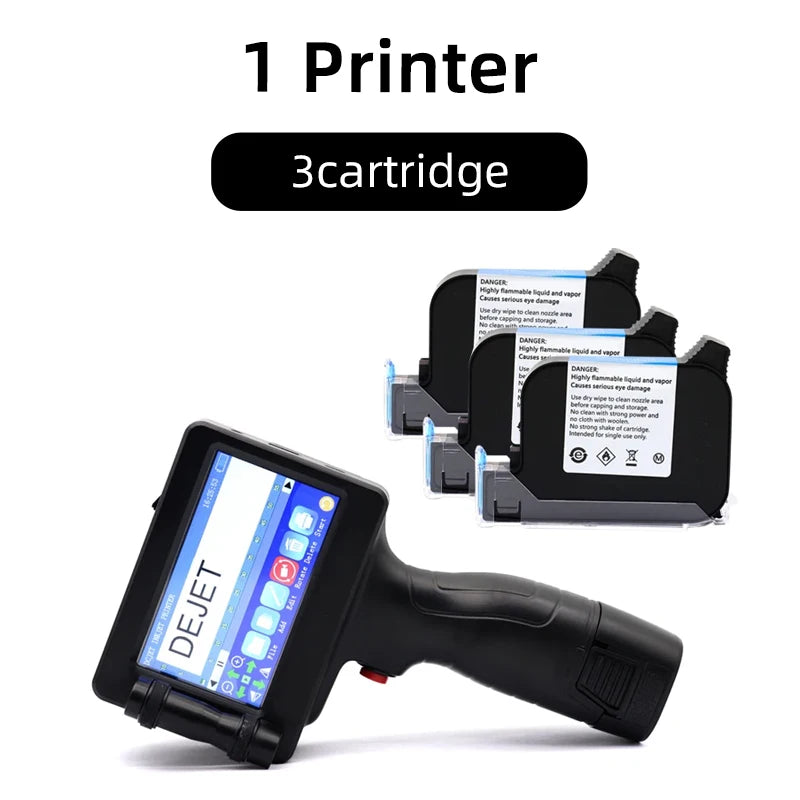 12.7mm Handheld Inkjet Printer 2588+ for QR Barcode Batch Date Number Logo Expiry Date Coding Machine Non-encrypted 25 Languages