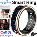 2026 New R12 Smart Ring with Display Screen and Touch, Wireless Charging, Health Manager, 5 ATM Waterproof Ring For Men Women