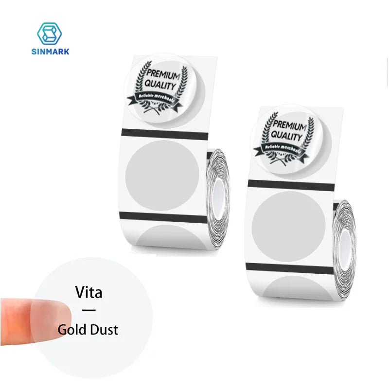 1/2/3 Rolls Round Transparent Labels Paper Thermal Adhesive Label Roll Suit for Phomemo M110/120/200 E210 P50 DETONG P1 SINMARK