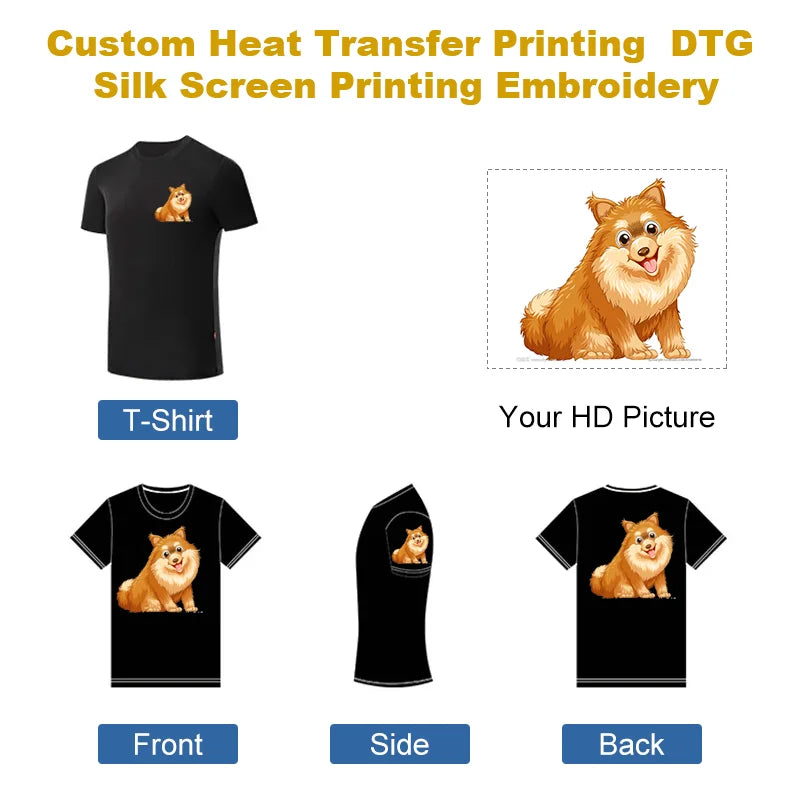 Long sleeve T-shirt Solid Color Top Tees Custom Print Your Design Autumn Plain Cotton Tshirts Plus Size Undershirts For Man