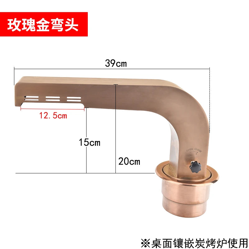 Commercial Heavy-Duty Stainless Steel BBQ Ventilation System Kit with 100mm Smokeless Exhaust Duct for Indoor And Outdoor Use