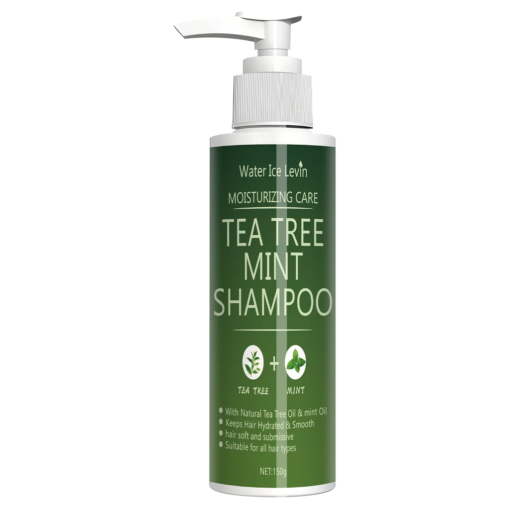 Tea Tree Mint Shampoo Natural Essence Revitalizes Hair. Dense Foam Cleansing. Strengthens. Smooths. Adds Volume Shine.
