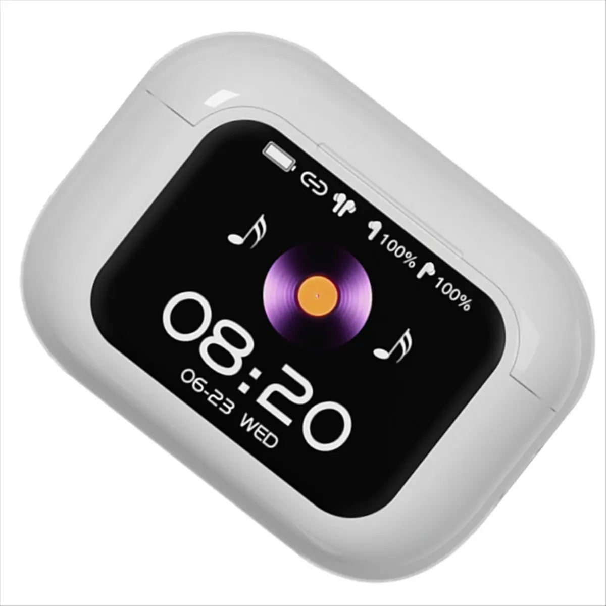 #94Y Bluetooth Headset,Full Color Touch Screen Bluetooth Headset ANC Active Noise Reduction (White)