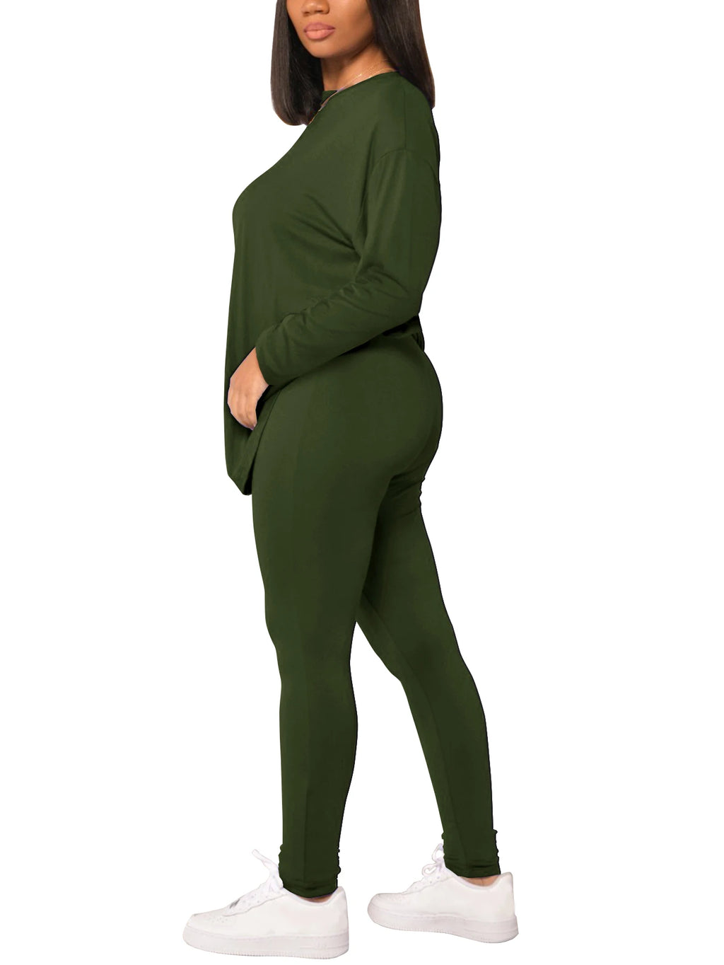 Spring and summer women's two-piece set long sleeved pants sportswear yoga clothes casual suit suitable for summer and autumn
