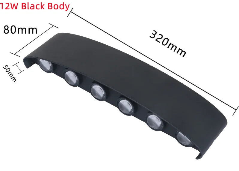 LED Wall Light 2W 6W 8W Waterproof Outdoor Wall Lamp Garden Porch Light Decor for Bathroom Bedroom Living Room AC85-265V