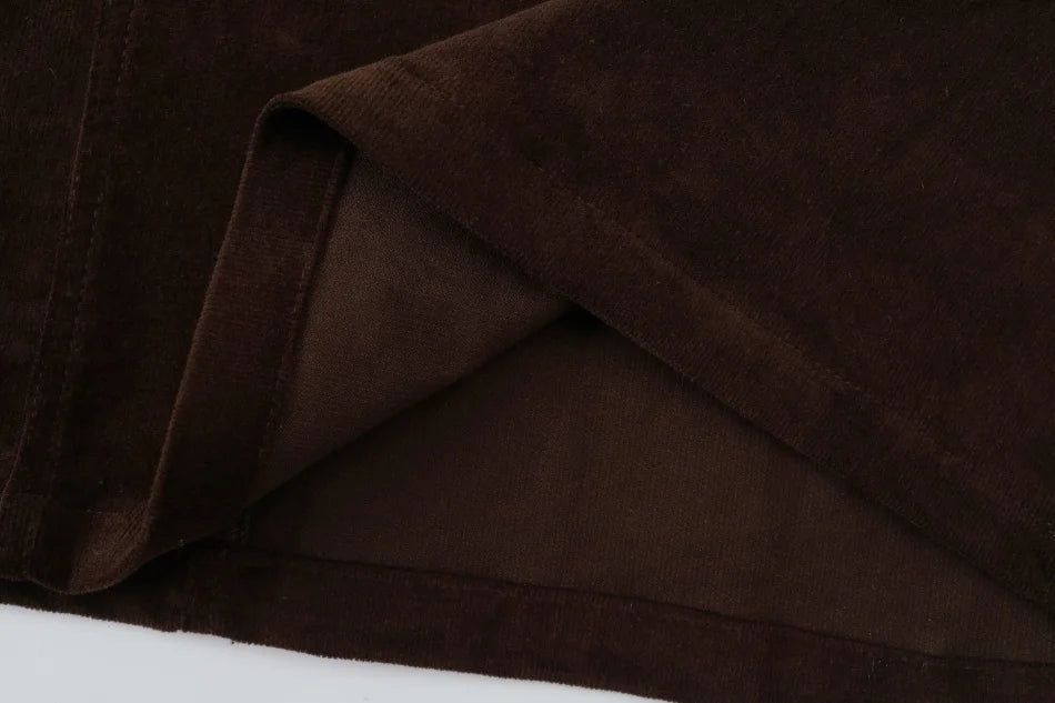 AS AW26 Retro corduroy skirt with stretch woman clothes basic lady wear