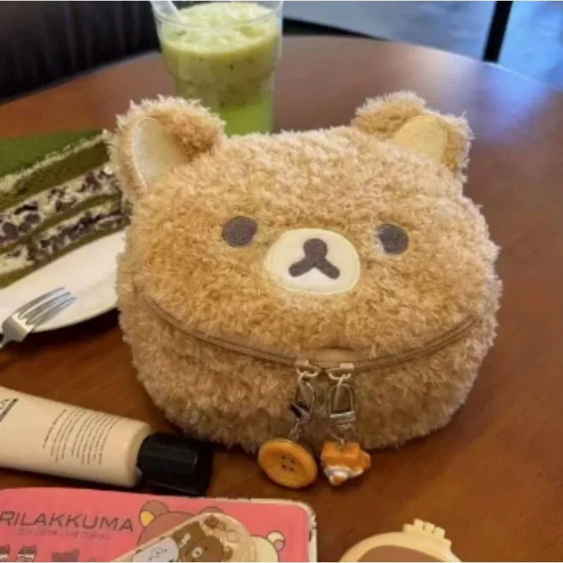 Plush Cosmetic Bag Women Makeup Case Jewelry Storage Pouch Cute Girl Organizer Handbag Gift