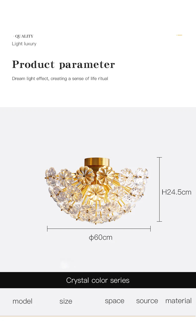 Postmodern Flower ceiling light Luxury scandinavian lamp Bedroom Study Room Living Room Dining Room girls room ceiling lamp