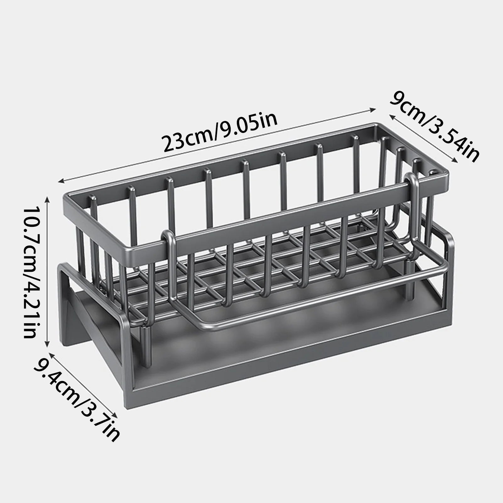 Kitchen Sink Organizer Countertop Rack Multifunctional Sponge/Cleaning Cloth/Brush Holder Drain Rack Dish Soap Storage