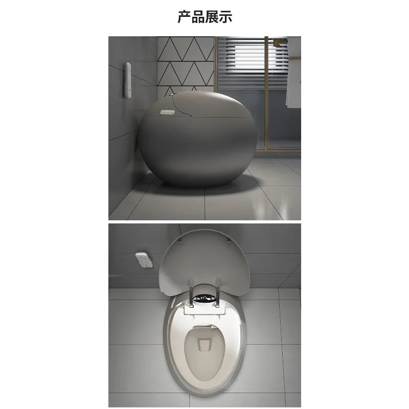 Egg-shaped smart toilet, small apartment bathroom automatic integrated unicorn egg no water pressure limit