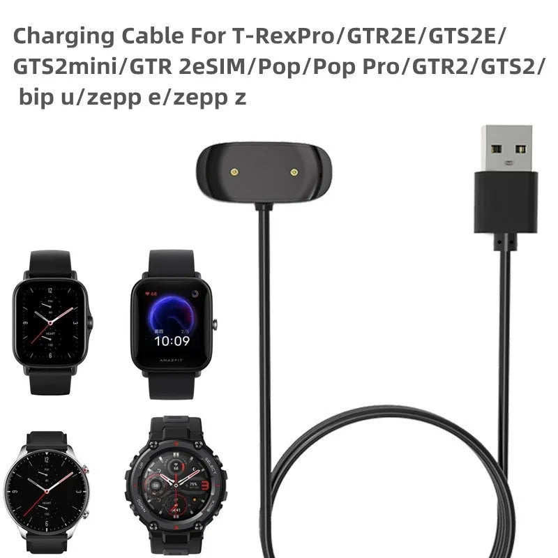Charger for Amazfit Bip 3/ Bip 3 Pro/ GTS 4 Mini/ Bip U Pro/GTS 2/ GTR 2/ GTS2 Mini/ GTS 2e/ T-Rex Pro Charging Magnet Cable