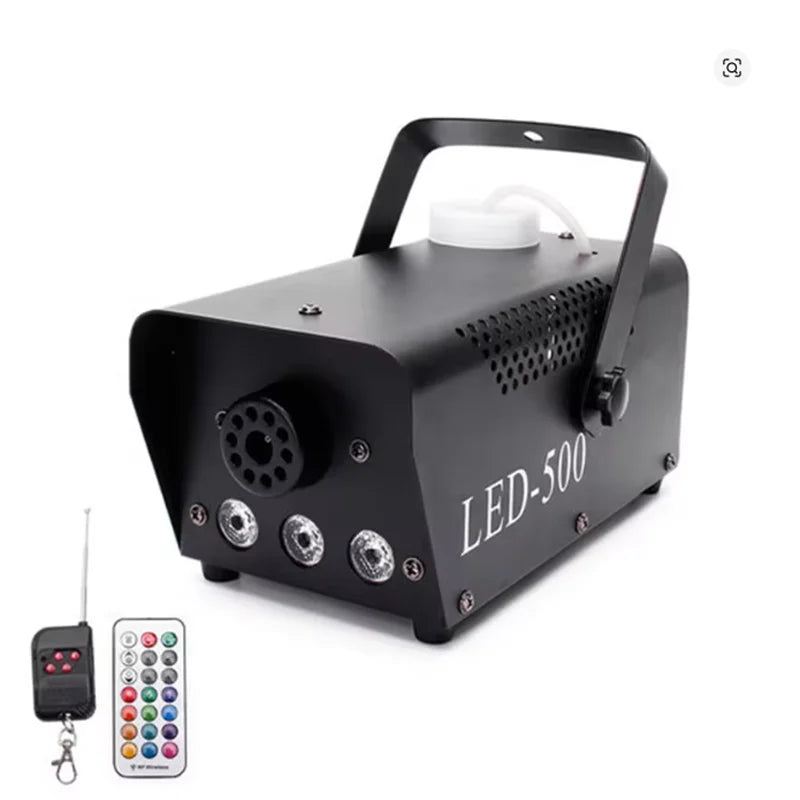 500W 3 LEDS Lights Smoke Machine RGB Remote Control Strobe Effect With Wired Controller&Wireless Remote Control for Party Show
