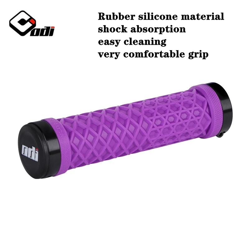 ODI Van Bicycle Handlebar Grips sillicone Lock-On Anti-slip Shock Absorption MTB Double Lock Ring for BMX Folding Bike Parts