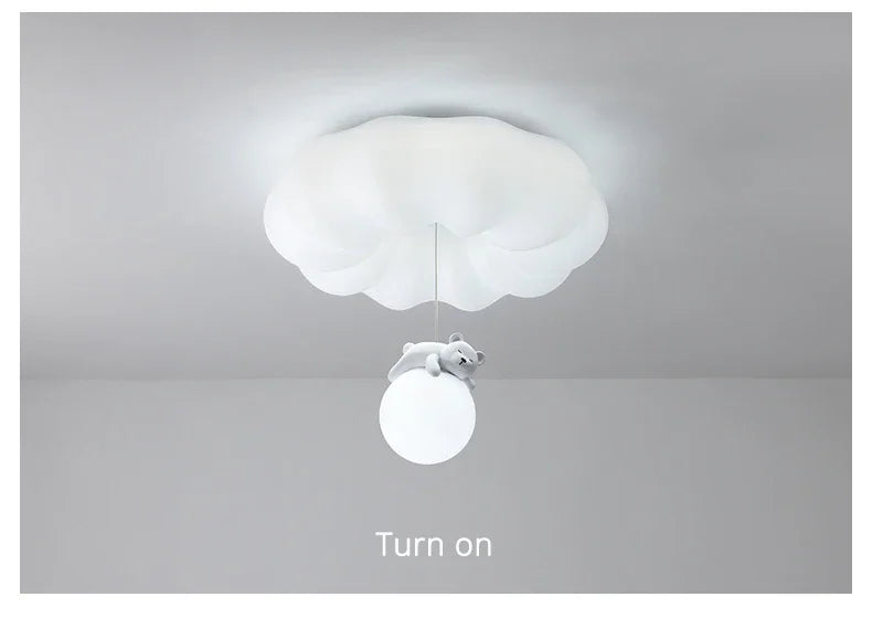 Modern Bear Cream Ceiling Lights Modern Lighting Creative Simple Lamps Living Room Bedroom Lustres Luminaria Decoration Lamparas
