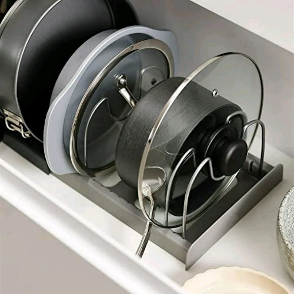 Adjustable Expandable Kitchen Drawer Organizer for Pots, Pans, Lids and Baking Trays