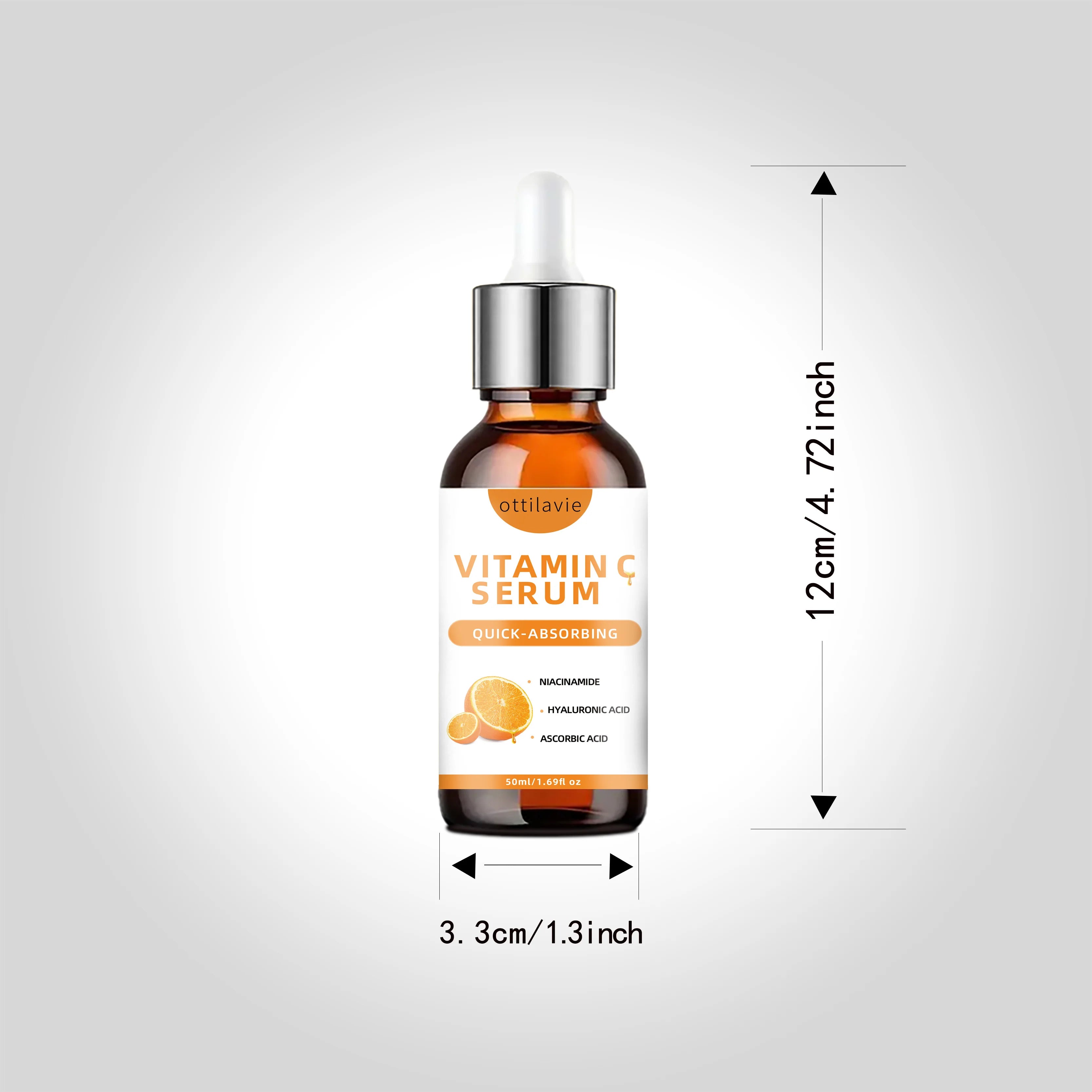 Vitamin C Serum with Hyaluronic Acid – Fast-Absorbing, Deep Hydration, Non-Greasy, 24-Hour Nourishment for Instant Glowing Skin