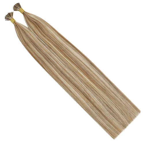 Moresoo Itip Hair Extensions Natural Straight Machine Remy 100% Real Human Hair Italy Keratin Fusion Stick Tipped Extensions