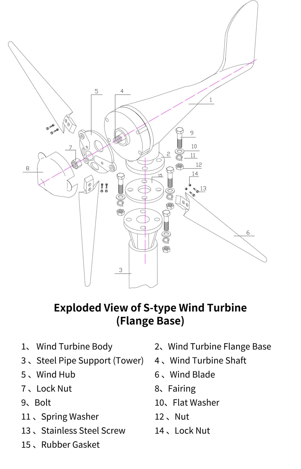 Factory Horizontal axis Wind Turbine 1000W 4000W With mppt controller Wind Solar Hybrid for Street Light Monitoring 12V/2V