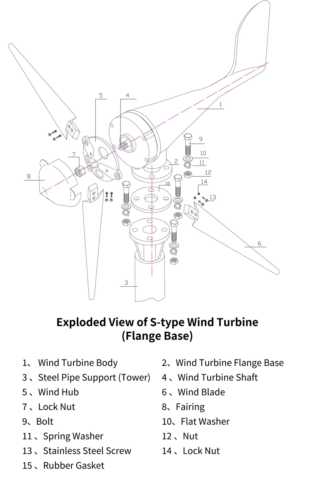 Factory Horizontal axis Wind Turbine 1000W 4000W With mppt controller Wind Solar Hybrid for Street Light Monitoring 12V/2V