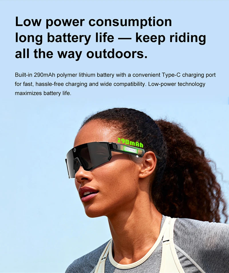 Cycling Smart Camera Glasses 800MP Photochromic Smart Glasses Bluetooth Calling Photo Video ChatGPT Music Translation