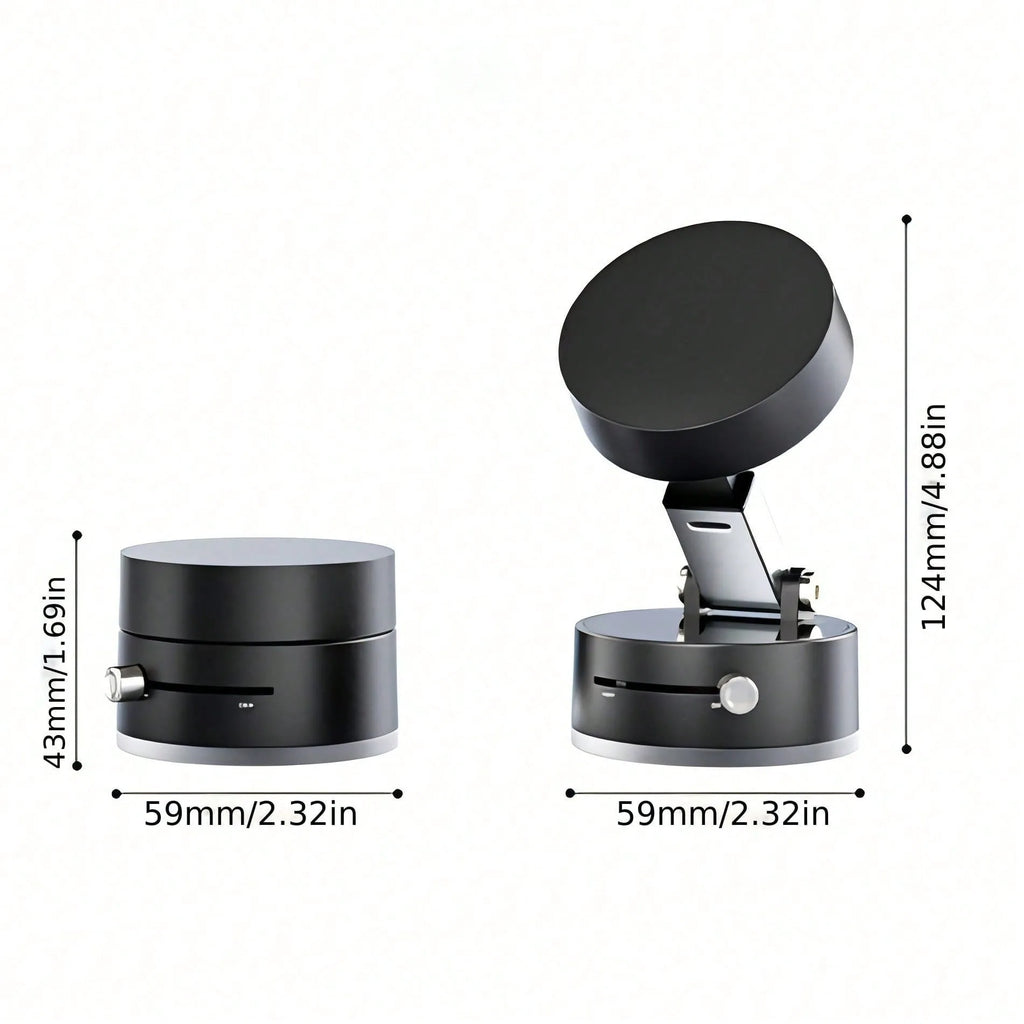 Upgraded A2 Vacuum Magnetic Phone Holder – N52 Strong Magnet, One-Button Exhaust, Strong Suction Cup for Smooth Surfaces