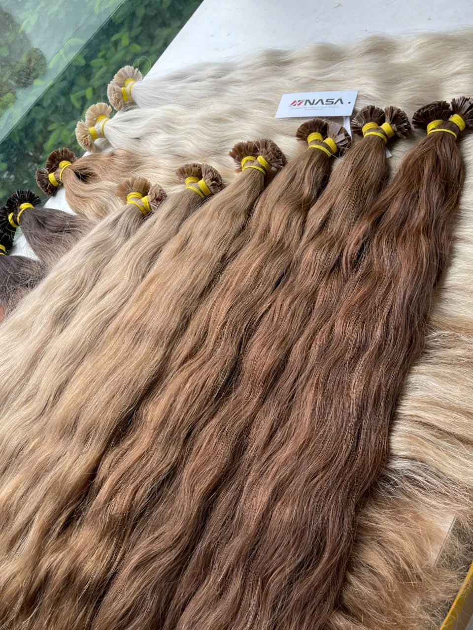 Keratin Tip Double Drawn Vietnamese Raw Hair Extensions Light Brown Color Natural Wave Styles 50 cm 60 cm 100 Grams