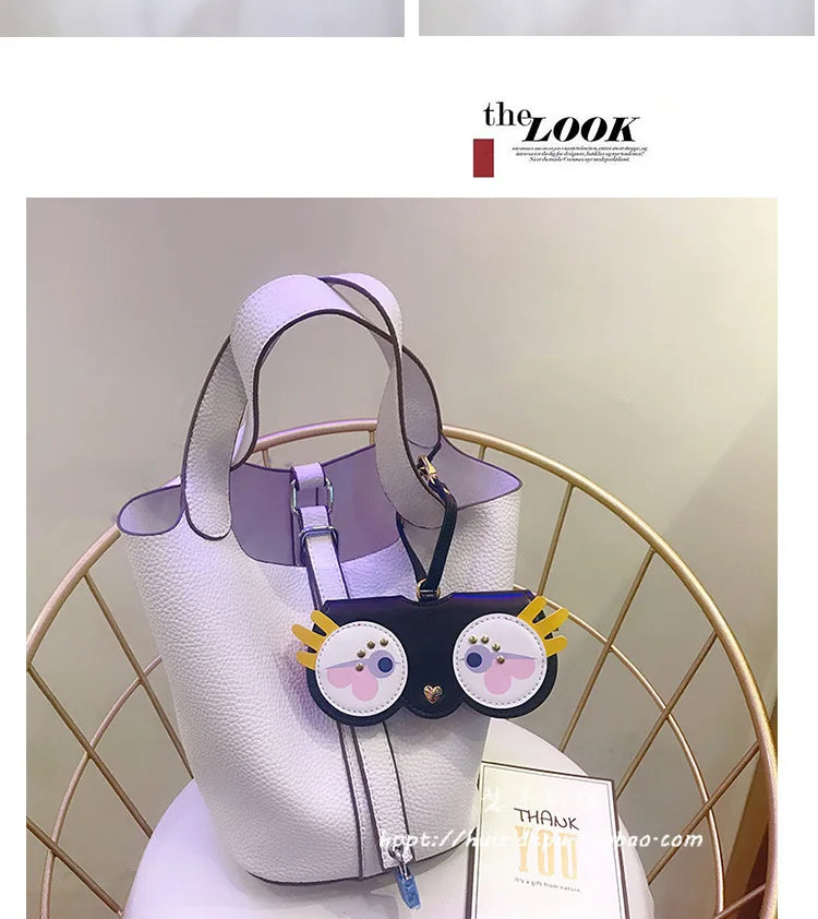 ins cartoon cute glasses case portable men and women sunglasses myopia glasses organizer bag protective sleeve glasses bag charm
