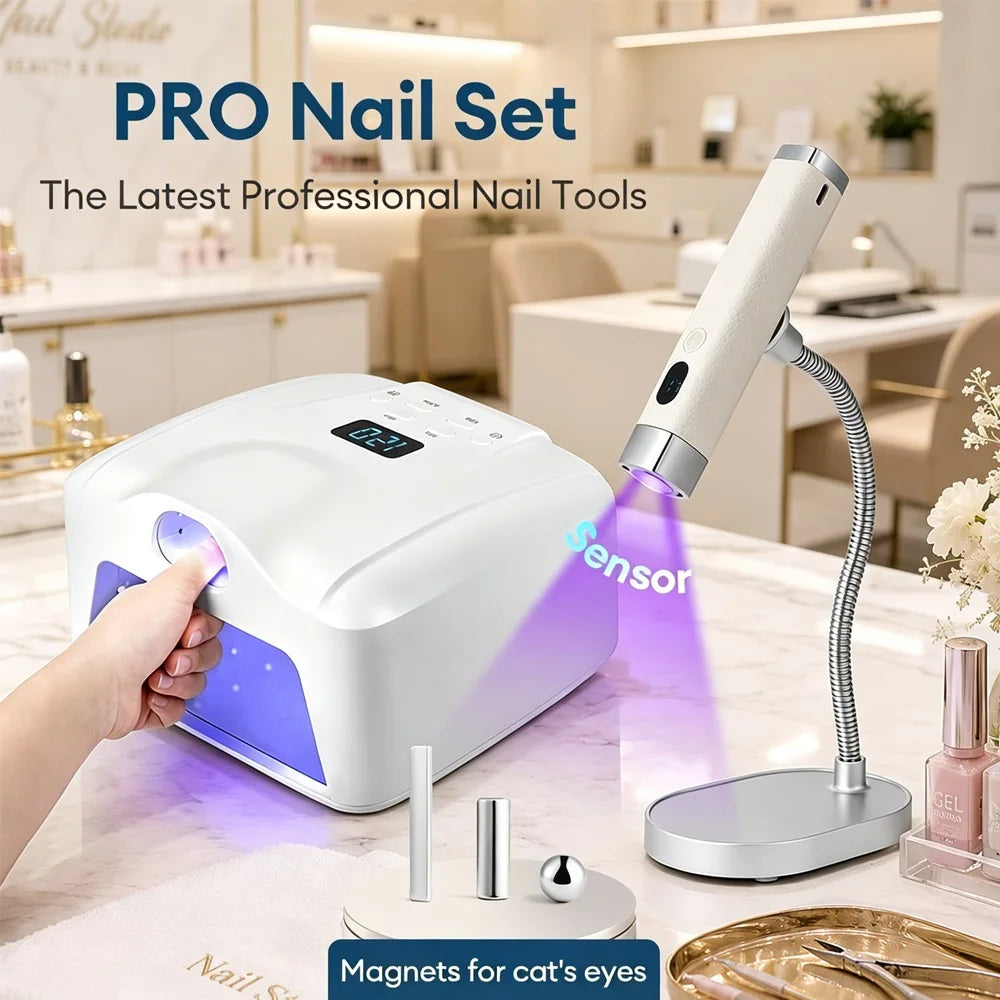 Dual Use Nail Lamp Cordless Manicure Dryer Smart Auto Sensor With Single Thumb Nail With Powerful Magnets Nail Dryer Lamp