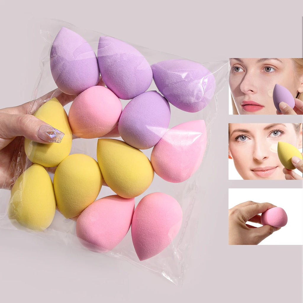 12-Piece Makeup Tool Set Ultra-Soft Puffs Beauty Sponges, Beauty Sponges. Specially Designed for Foundation and Concealer.