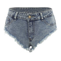 Womens Sexy Denim Hot Chic Short Jeans Pants Ragged Edge Slim Fit Booty Shorts Vacation Beach Daily Casual Clubwear Rave Costume