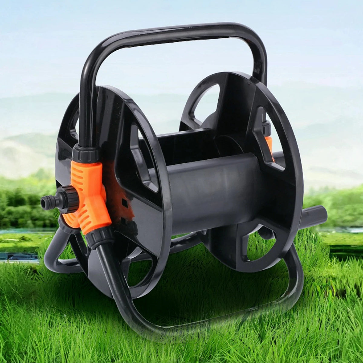 DIY Hose Reel Multi-Purpose Water Pipe Storage Rack Wear Resist Single Arm Pipe Coiler Portable Home Garden Hose Storage Stand