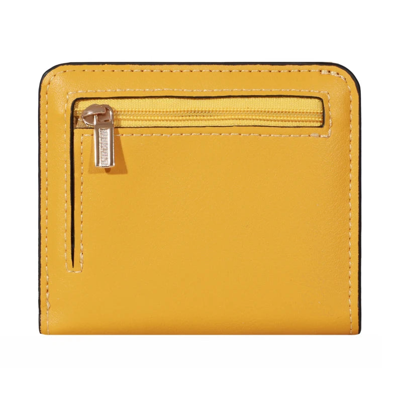 PU Minimalist Wallet - Snap Closure, Zip Pocket, Multifunctional Credit Card Holder, Casual Unisex Bag for Daily Use with
