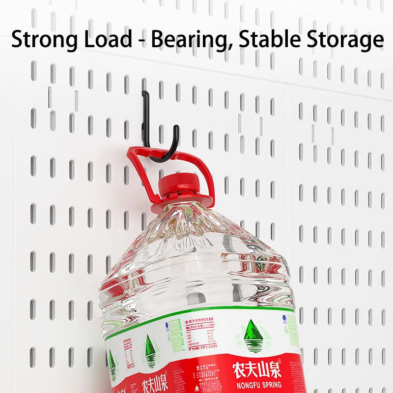Study Room Pegboard with Shelves Tool Free Wall Grid Scratch Proof Easy to Install for Computer Desk Accessories