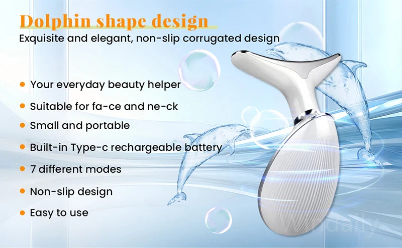Face Lift 7 Colors Neck Beauty Neck Device Slim Massager Facial Lifting Tightening Face Wrinkle Remover Face Care Beauty Machine