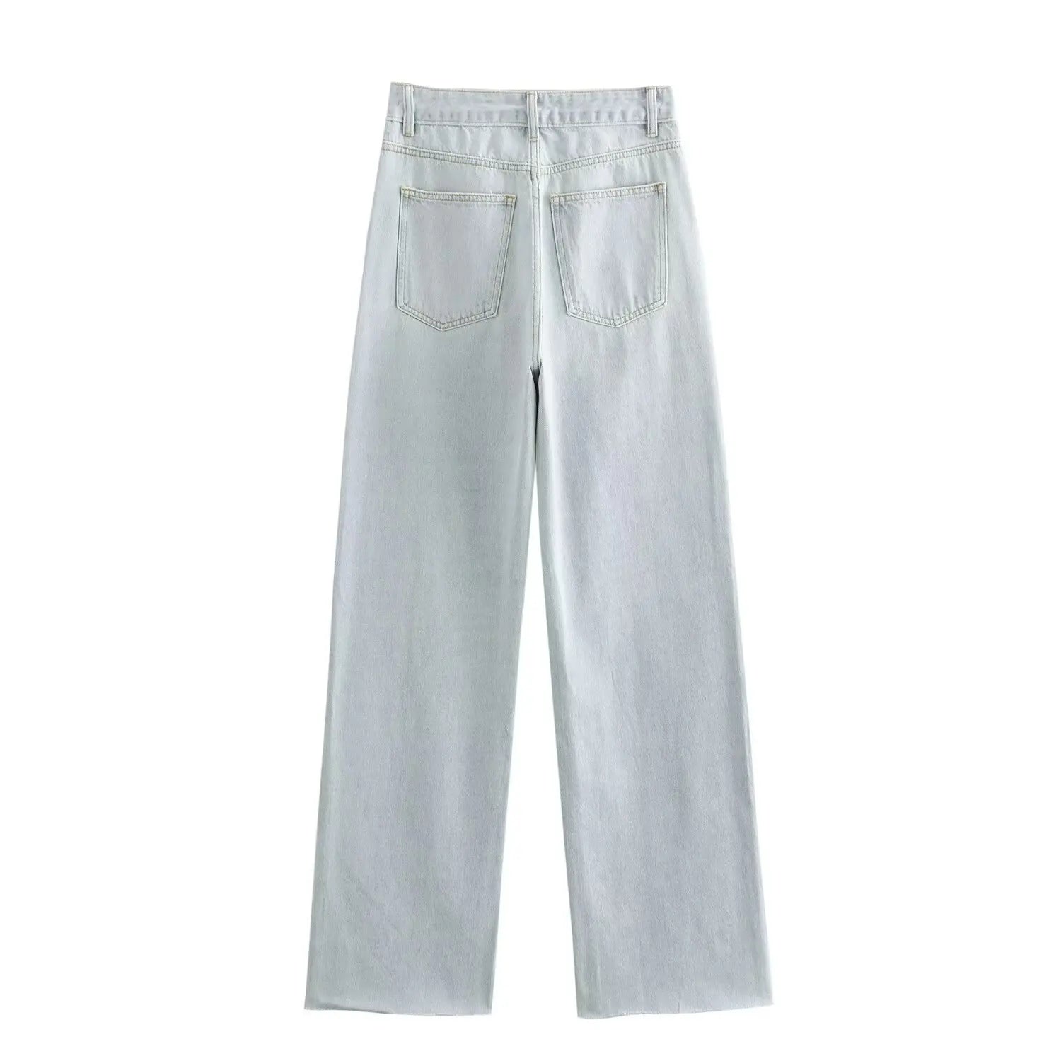 Maxdutti 2026 Spring High Waist Wide Leg Jeans For Women Minimalist Basic Jeans Denim Pants Casual Jeans Trousers