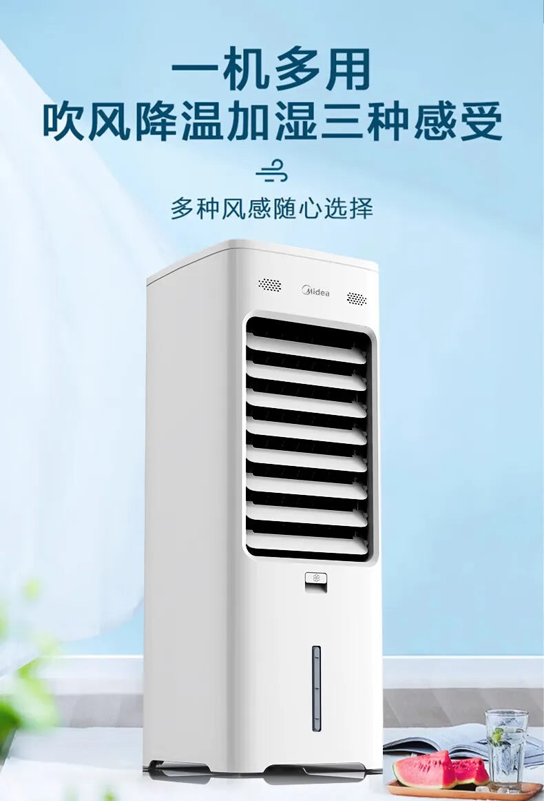 High-Power Cooling Fan & Air Cooler — Household Evaporative Humidifier, Ice Crystal Cooling, and Water-Cooled Fan
