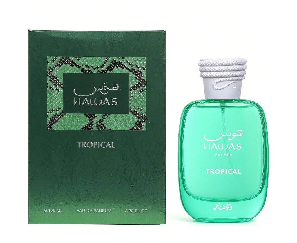 Hawas Tropical Men's Perfume 3.38oz Zesty Citrus And Coconut Aroma Clean And Invigorating Masculine Sce.n.t